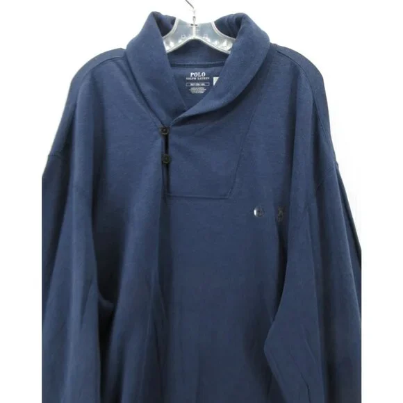 Ralph Lauren Polo Sweatshirt XXXL Tall Shawl Pullover Preppy 3XLT NEW
